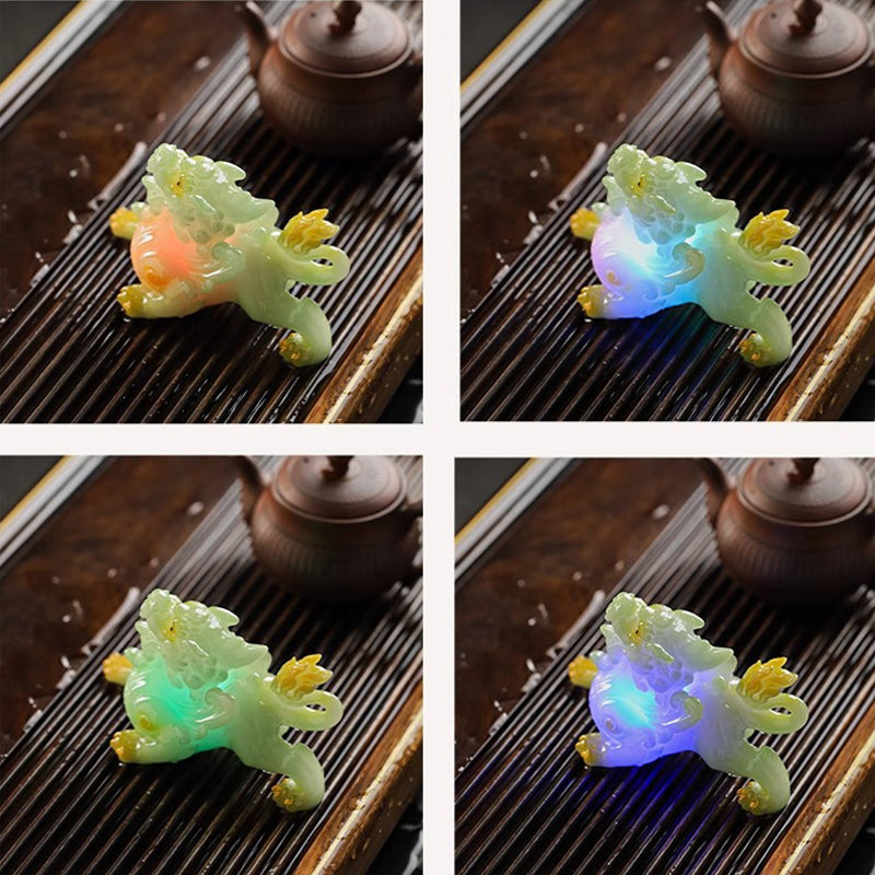 Color-changing and Glowing Tea Pet in the Shape of the Wealth-bringing Pixiu