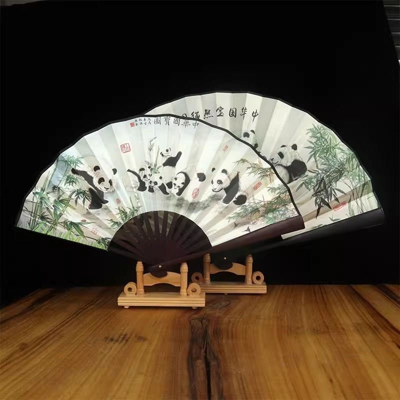 National Treasure Panda Folding Fan—2Pcs/Set