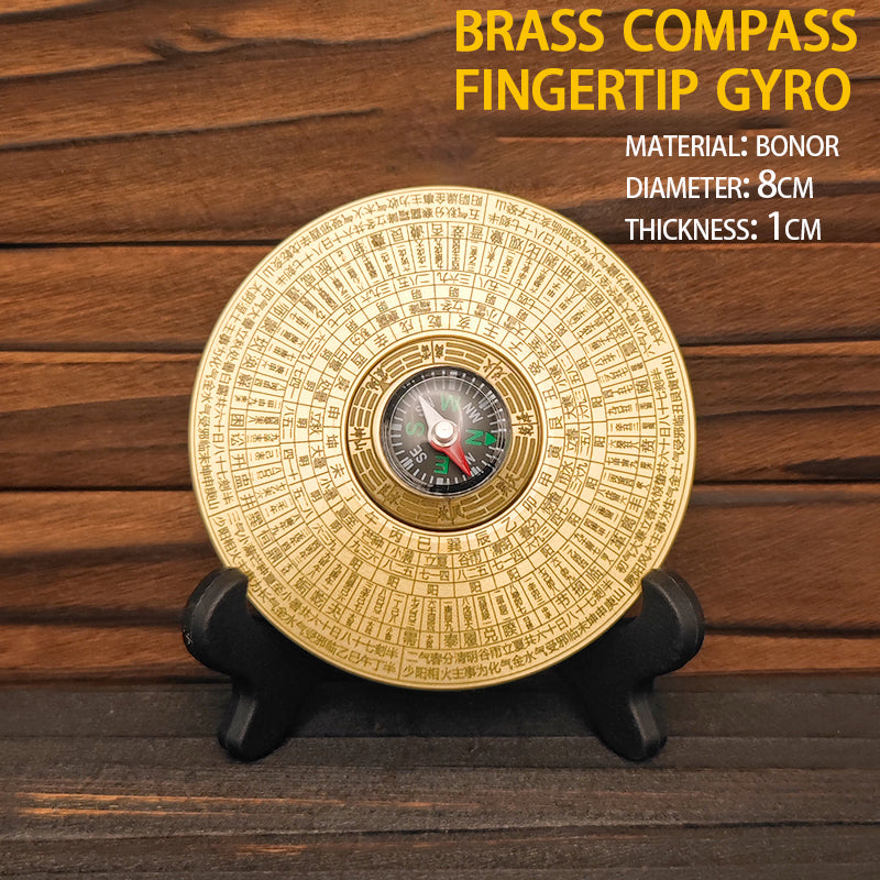 Brass compass,fingertip Gyro