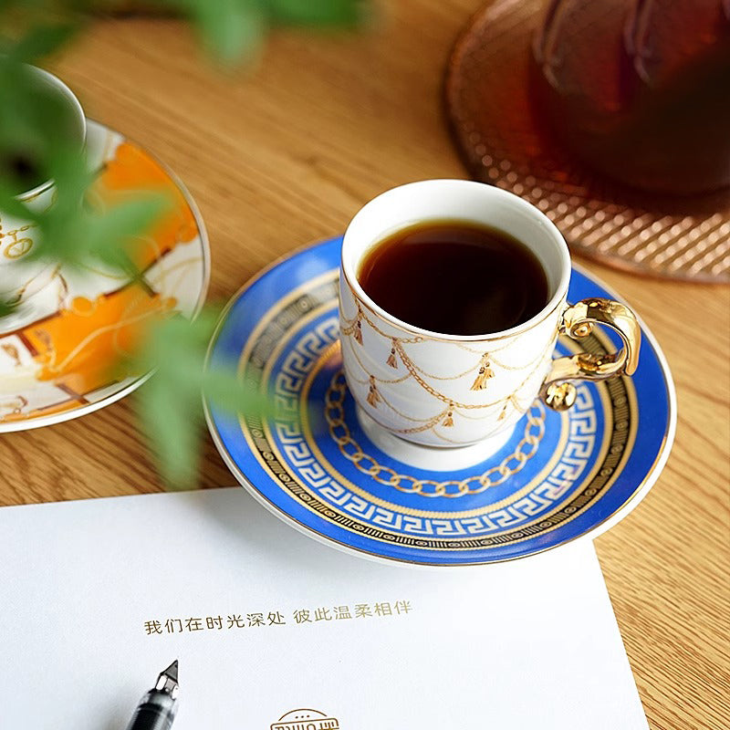 Retro and Luxurious Turkish-style Coffee Cup Set