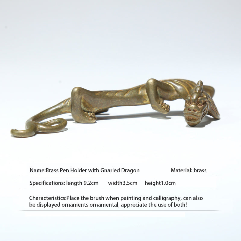 Brass Dragon Brush Holder
