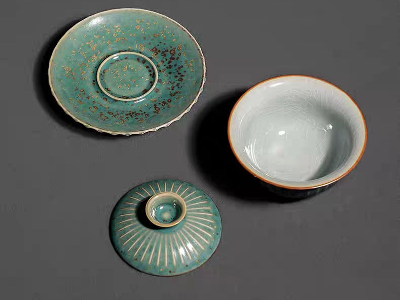 Yao Bian Jun Kiln Green Jade Color Gaiwan—Each one is unique