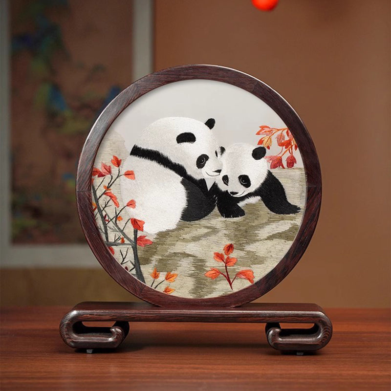 Suzhou - embroidered Ornament of Giant Panda, a National Treasure of China