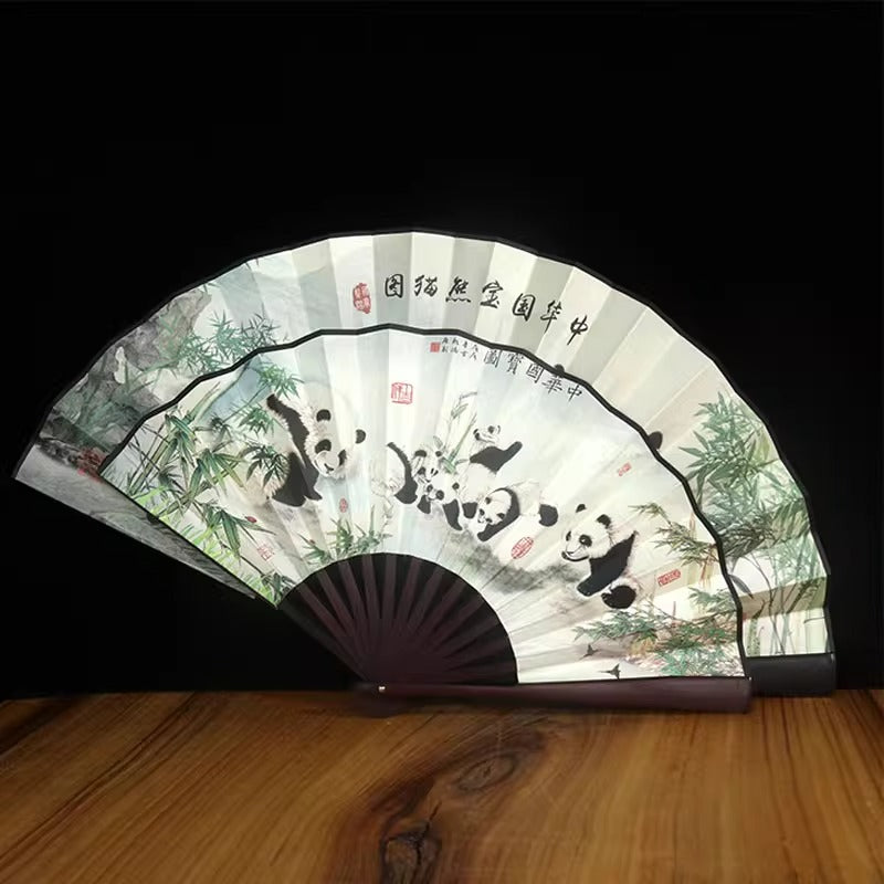 National Treasure Panda Folding Fan—2Pcs/Set