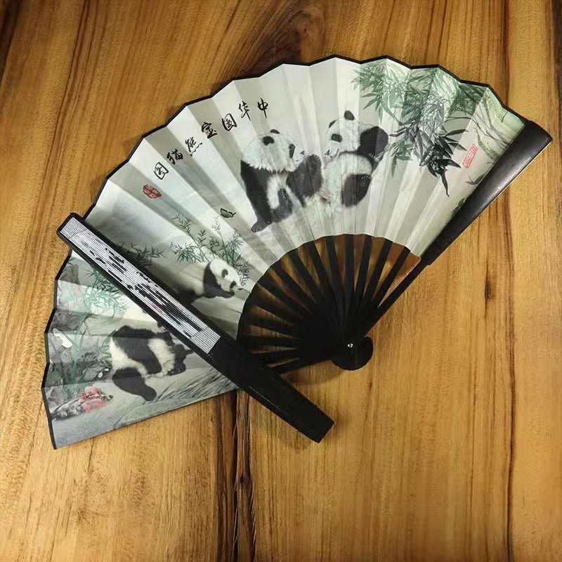 National Treasure Panda Folding Fan—2Pcs/Set