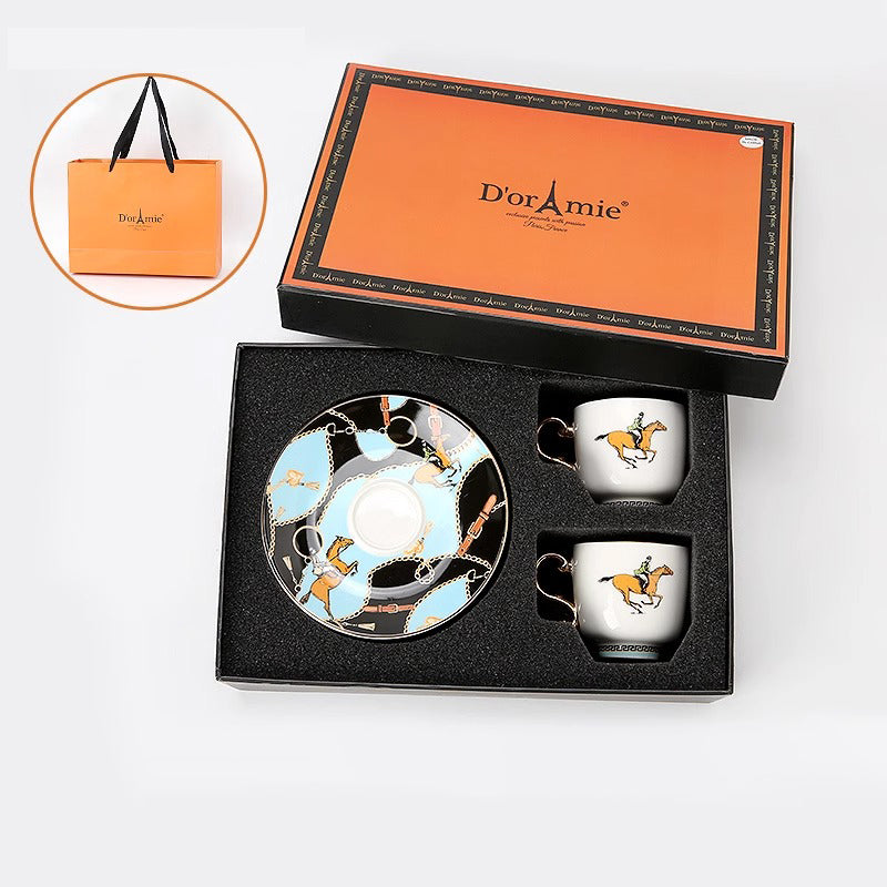 Retro and Luxurious Turkish-style Coffee Cup Set