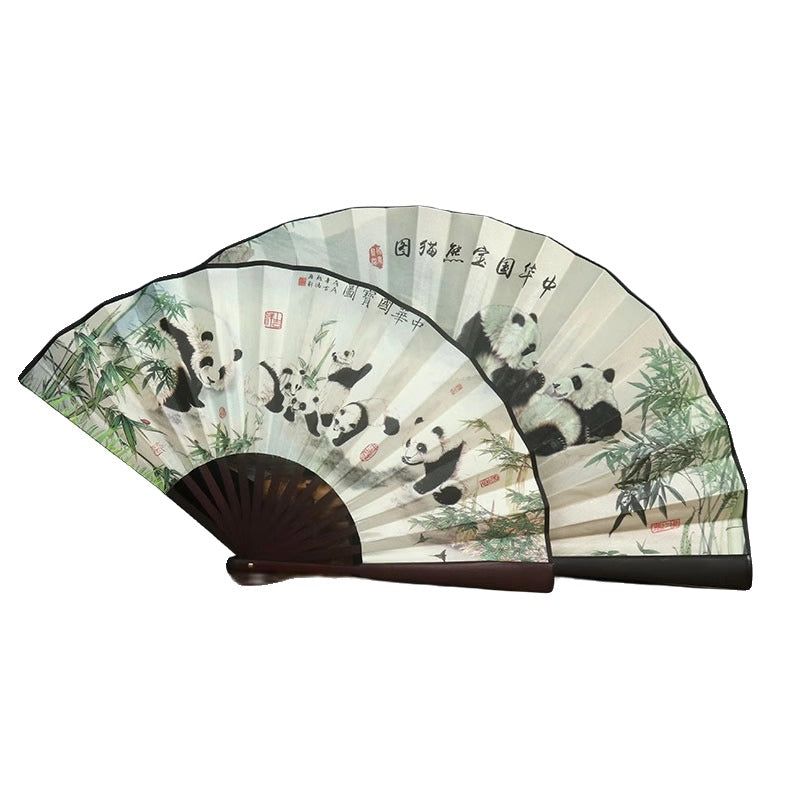 National Treasure Panda Folding Fan—2Pcs/Set