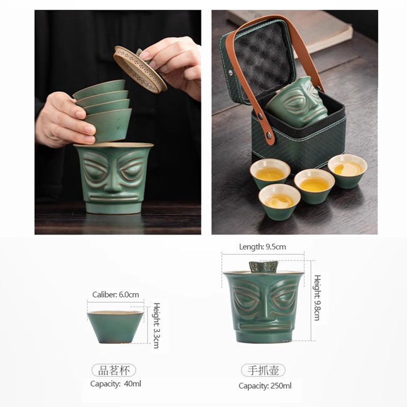 Sanxingdui Kung Fu Travel Tea Set