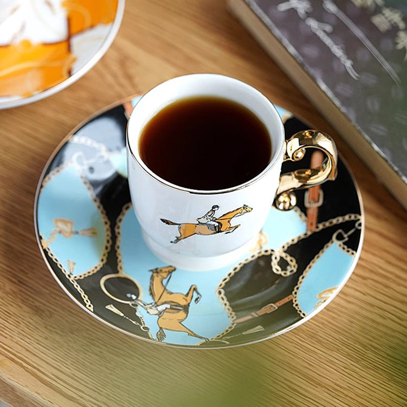 Retro and Luxurious Turkish-style Coffee Cup Set