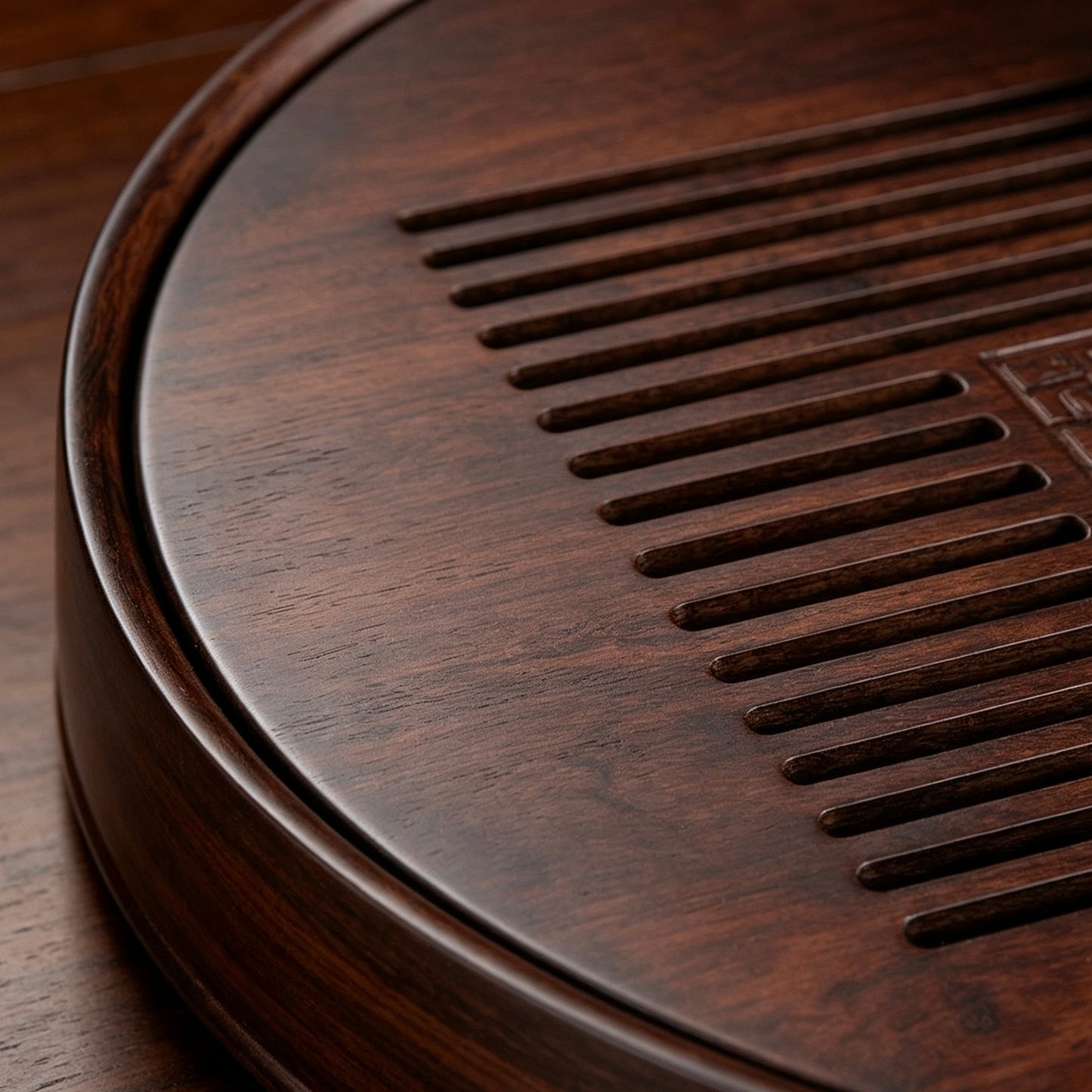 Round Bamboo Tea Tray | Drainage & Water Storage Tea | Home Kung Fu Tea Ceremony Storage Server