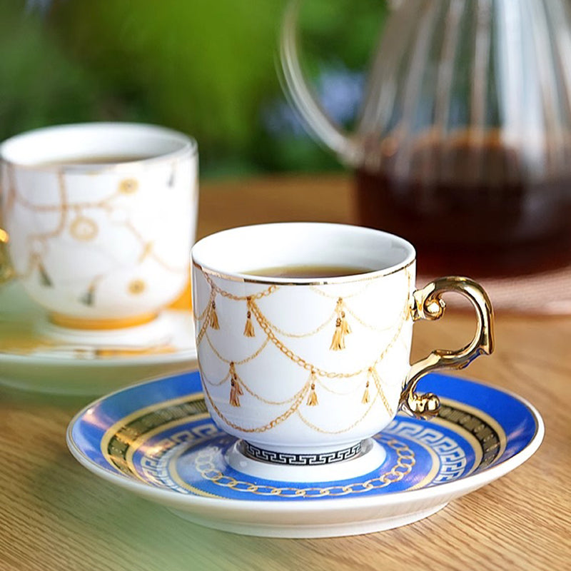 Retro and Luxurious Turkish-style Coffee Cup Set