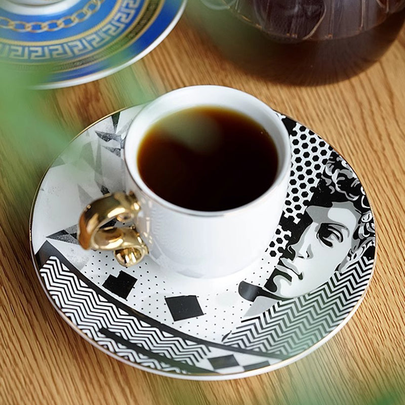 Retro and Luxurious Turkish-style Coffee Cup Set