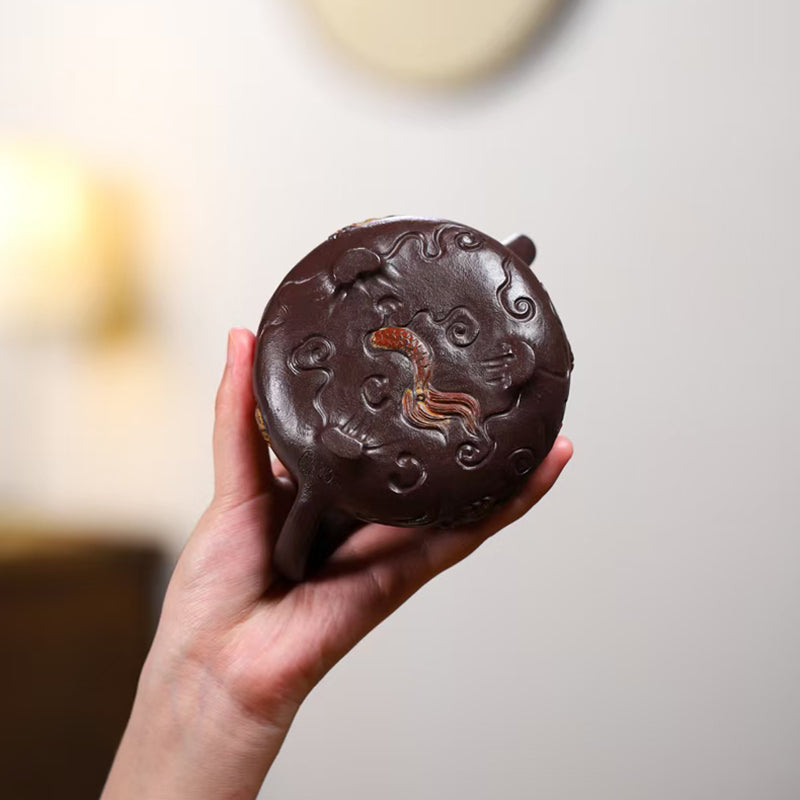 Zisha Teapot Hidden Dragon by Master Han Chuanjie