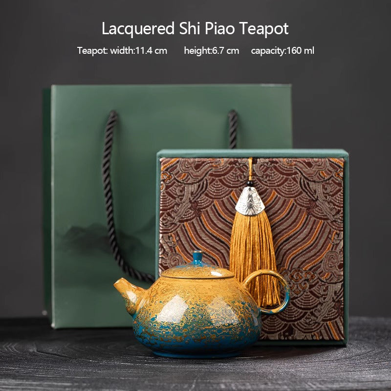 Intangible Cultural Heritage Lacquered Teapot - Cinnabar Skin Technique