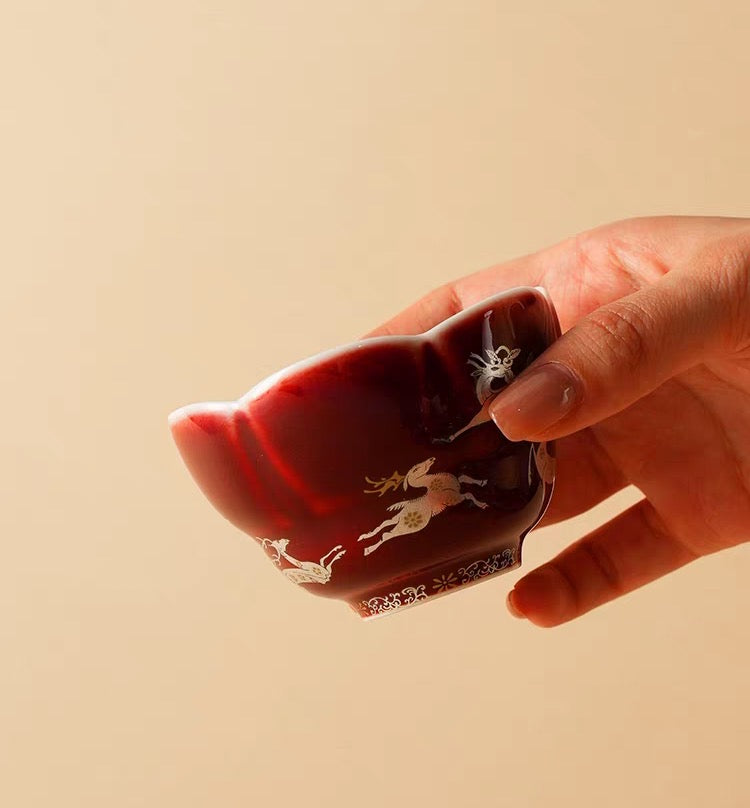 Dun Huang Mogao Grottoes Design Legend Red Cup