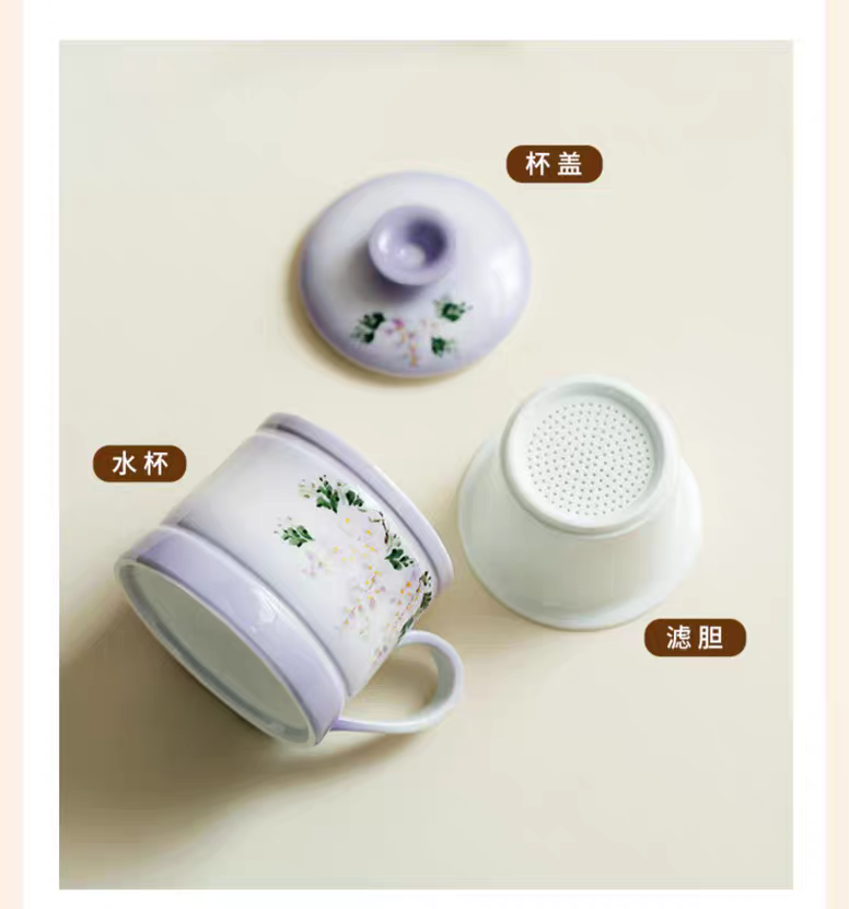 Purple Mug for Making Tea in Office