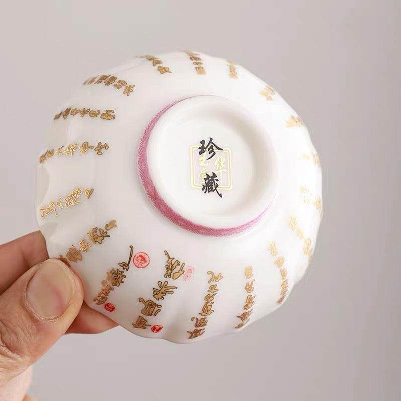 Enamel Color Phoenix Peony Master Cup | 50ml Jingdezhen Porcelain Gongfu Tea Cup for Women