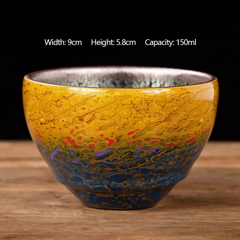 Tea cup of Jianzhan with Chinese lacquer