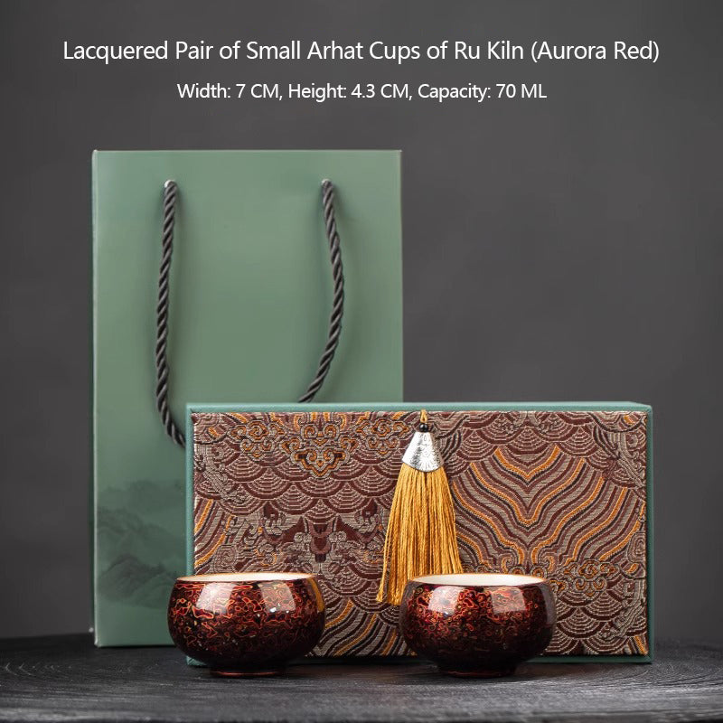 Intangible Cultural Heritage Lacquered Arhat Cup of Ru Kiln