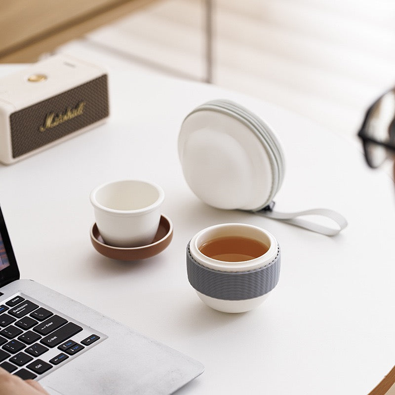 Pinecone Travel Tea Set – Portable One-Cup Tea Brewer —with Carry Case