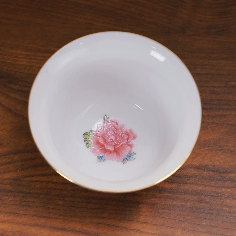 Enamel Color Butterfly & Flower Gaiwan - Chinese Imperial Tea Bowl— Elegant enamel gaiwan inspired by Qing Dynasty imperial craftsmanship, perfect for gongfu tea lovers and gifting