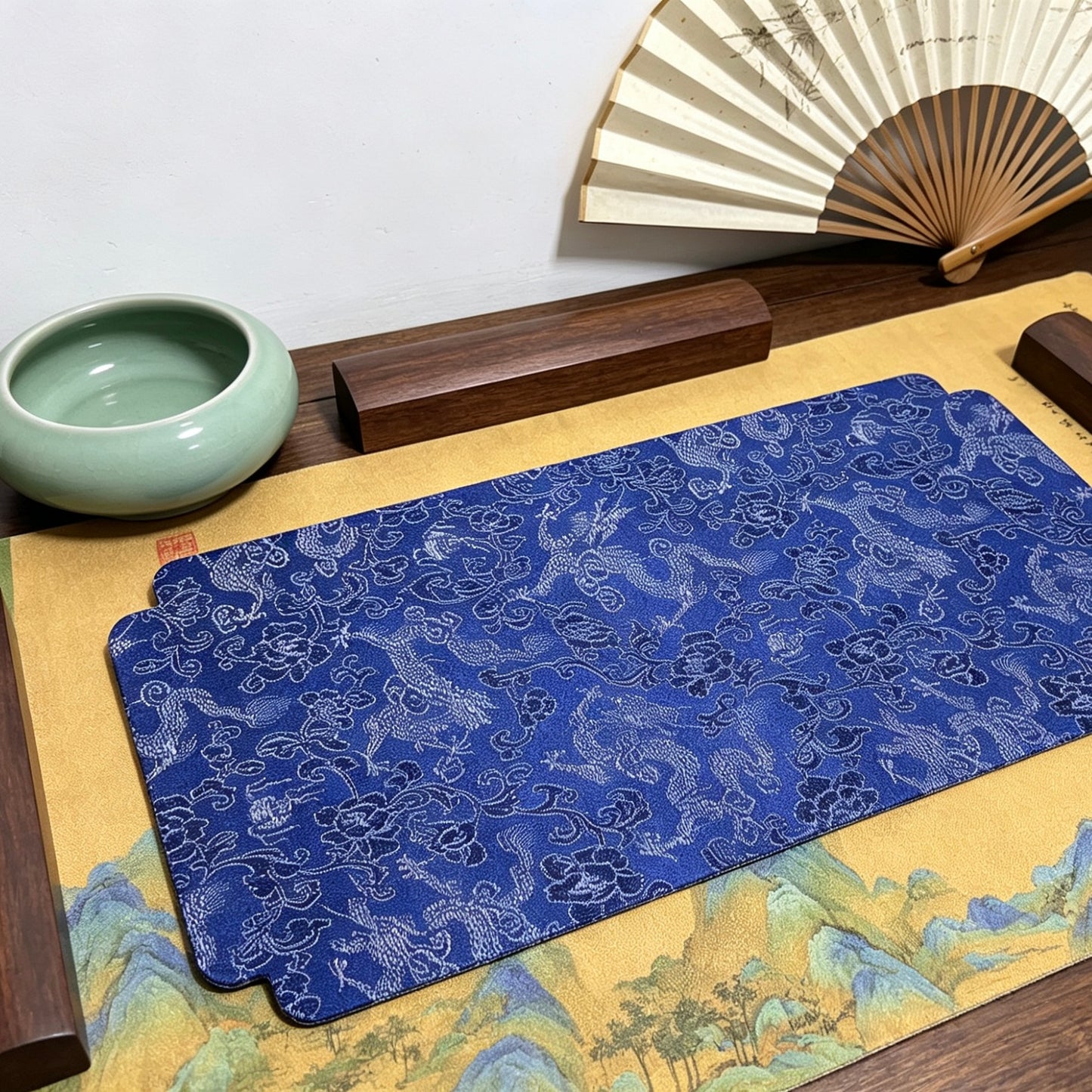 Exquisite Brocade Tea Mat Collection—Chinese Brocade Tea Mat | Double-sided Waterproof Tea Cloth for Tea Ceremony | Luxury Chadao Accessory—Elevate Your Tea Ritual