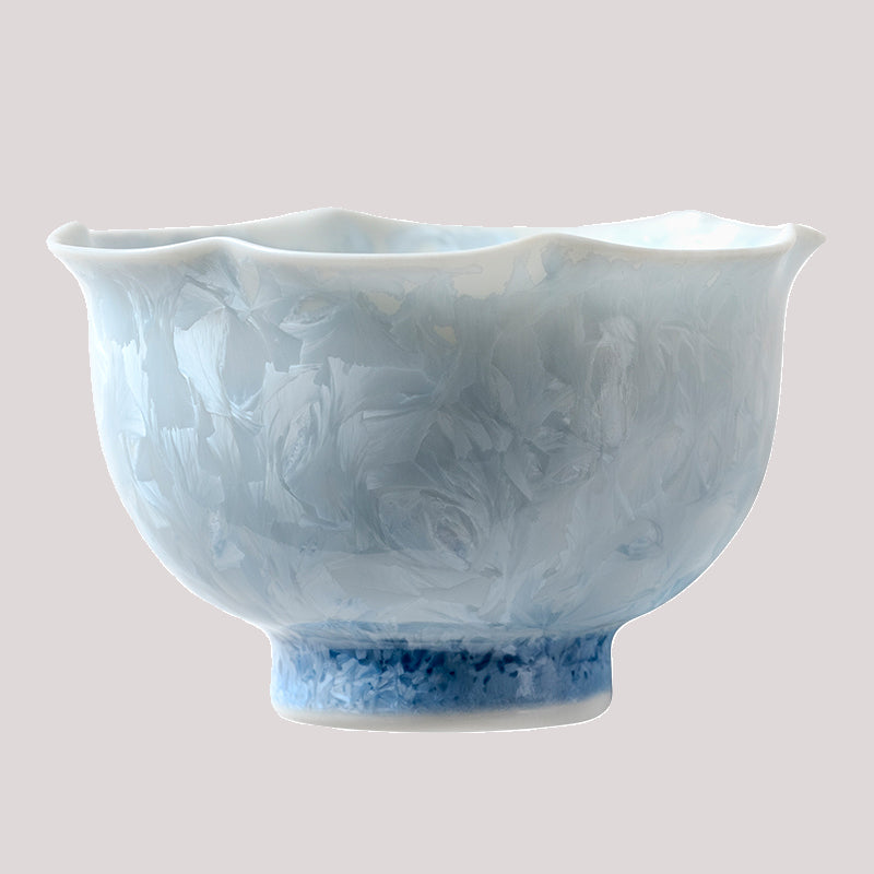 Ice Flower Crystal Blue Cup