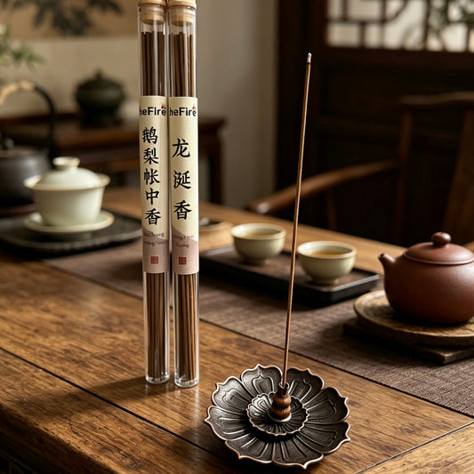 Handcrafted Goose Pear Bedchamber(Romance )& Ambergris Dragon Incense Sticks—Two legendary scents, one curated collection.