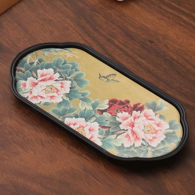 Chinese style tea tray-oval