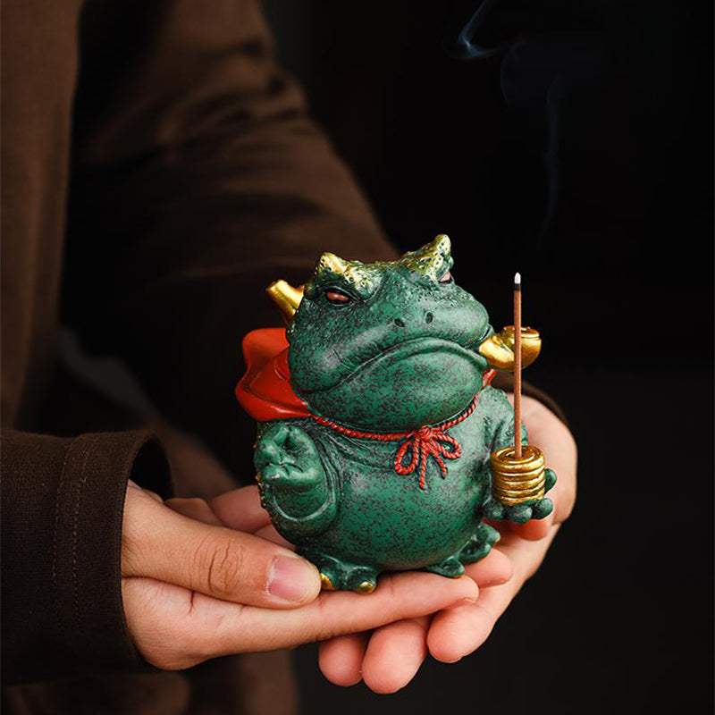 Golden Toad Tea Pet Decoration