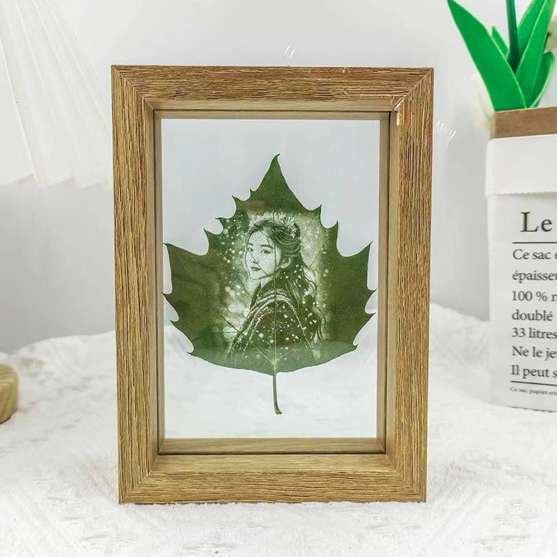 Leaf carving portrait customization - send clear pictures to customize