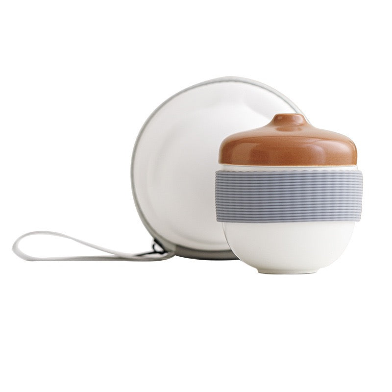 Pinecone Travel Tea Set – Portable One-Cup Tea Brewer —with Carry Case