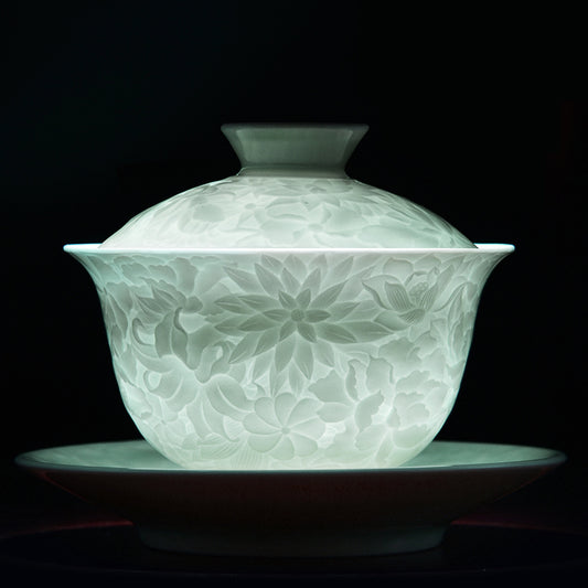 Yingqing White Porcelain Lidded Bowl