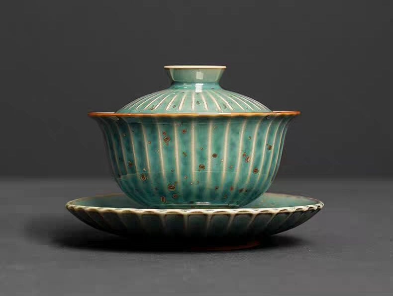 Yao Bian Jun Kiln Green Jade Color Gaiwan—Each one is unique