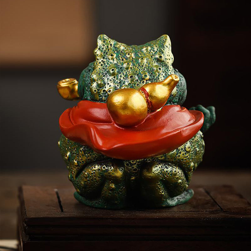 Golden Toad Tea Pet Decoration