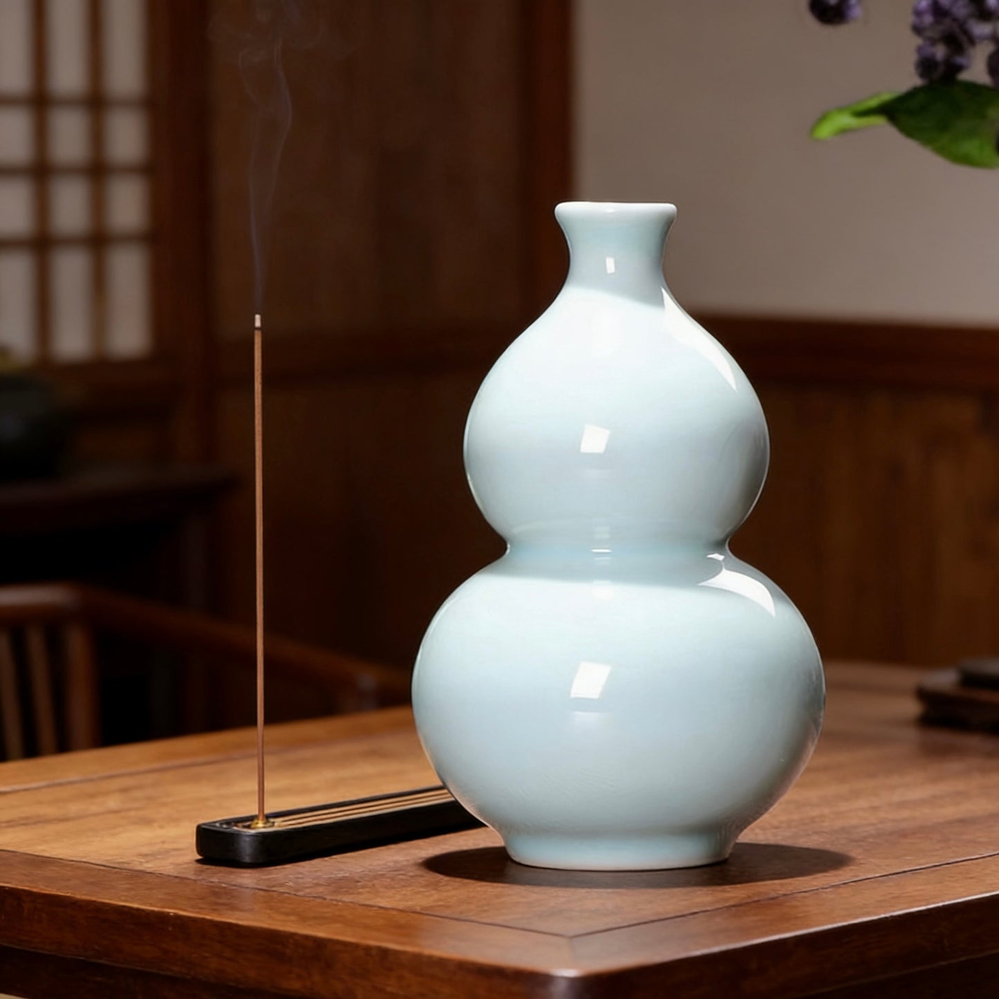Longquan Celadon Gourd Vase｜Chinese Style Home Decor