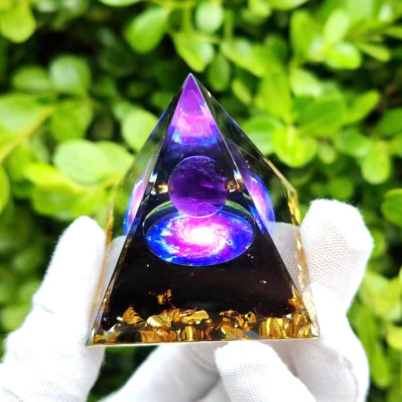 Tree of Life Orgonite Pyramid Crystal Reiki Energy