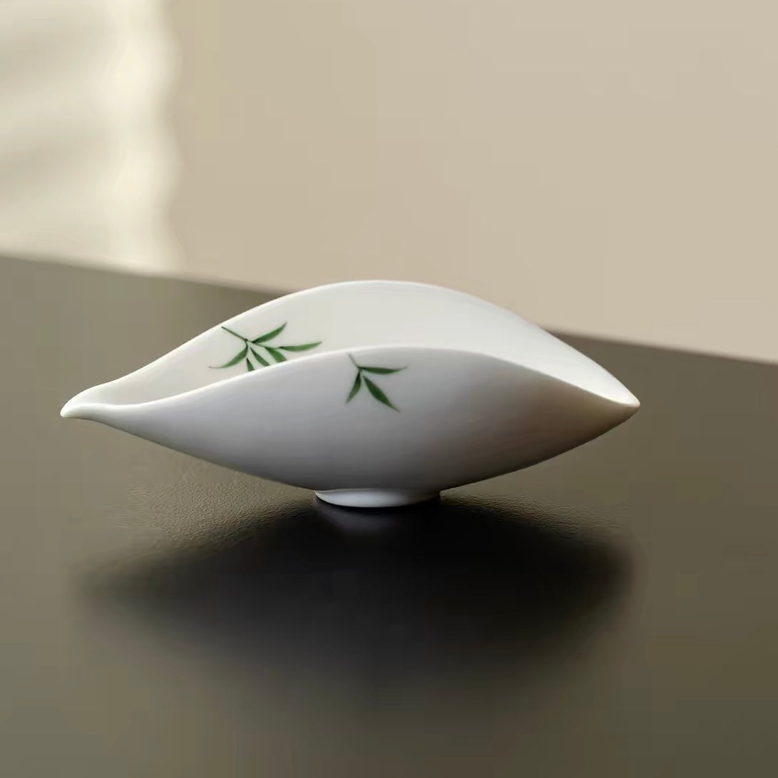 Chinese Traditional Porcelain Cha Ze—tea tool to put tea inside Gaiwan or Teapot