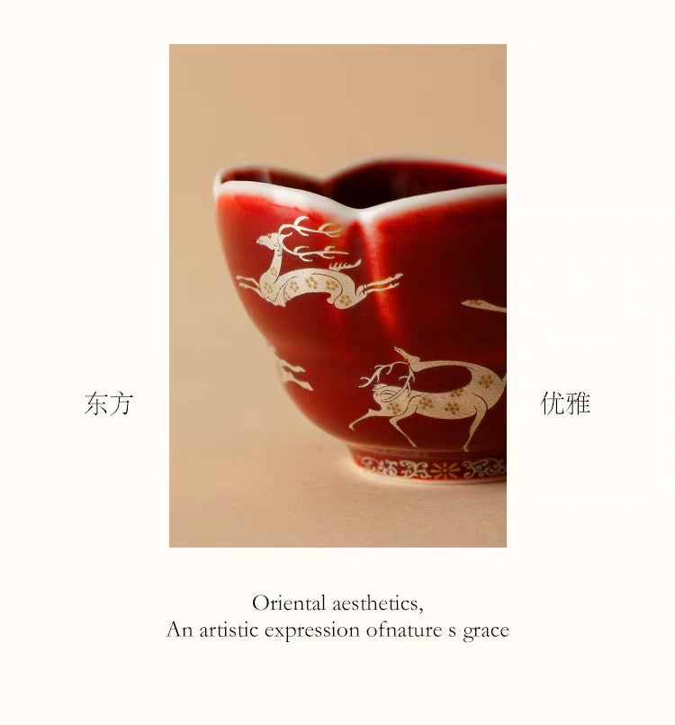Dun Huang Mogao Grottoes Design Legend Red Cup