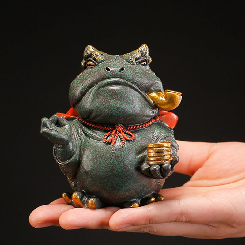 Golden Toad Tea Pet Decoration