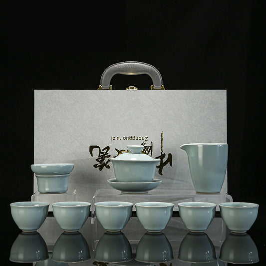 Ru Kiln Ice-Crack Pattern Tea Set