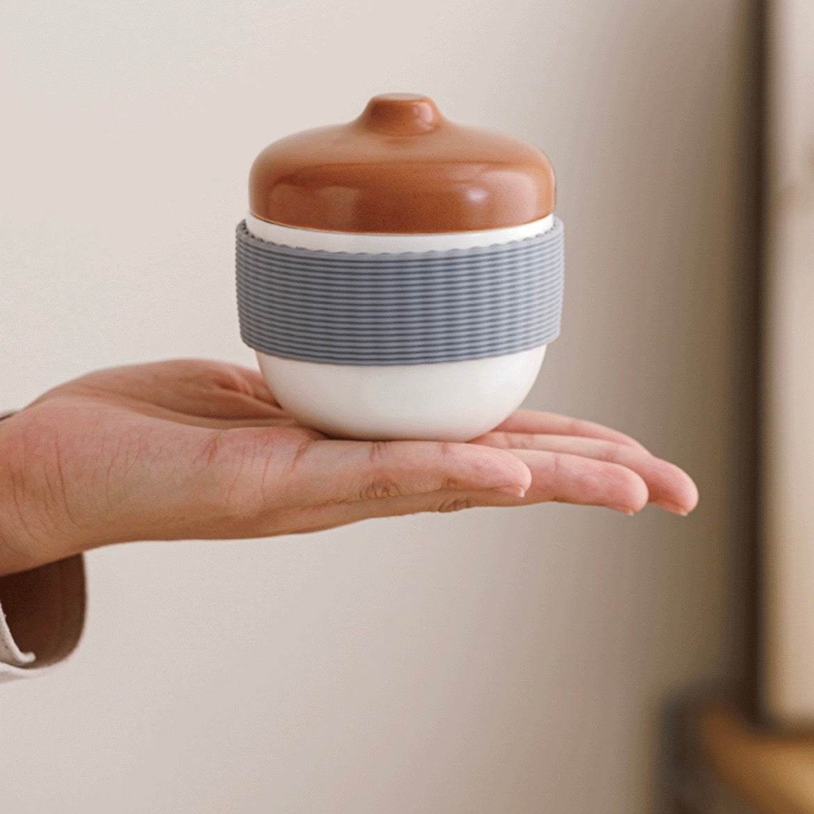 Pinecone Travel Tea Set – Portable One-Cup Tea Brewer —with Carry Case