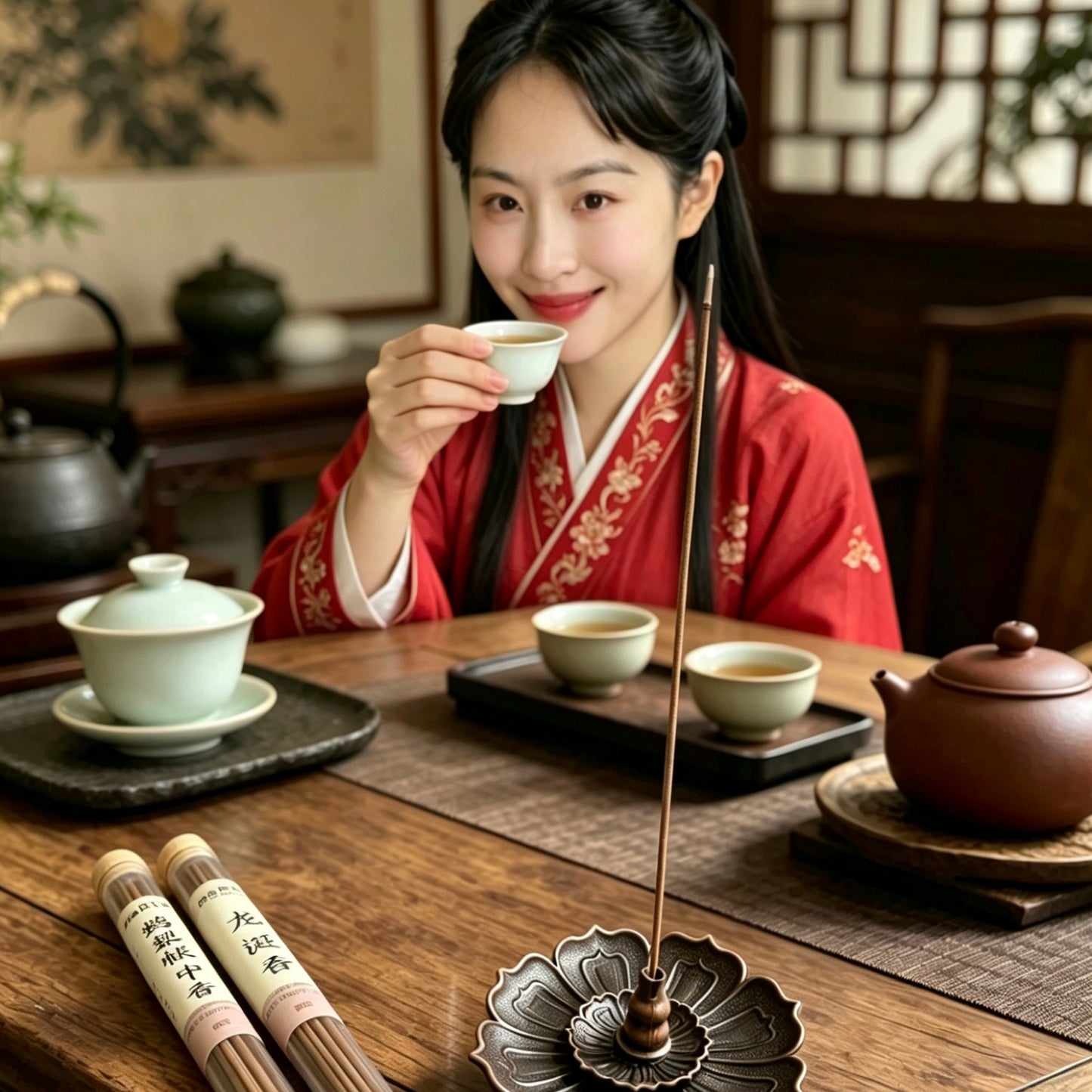 Handcrafted Goose Pear Bedchamber(Romance )& Ambergris Dragon Incense Sticks—Two legendary scents, one curated collection.