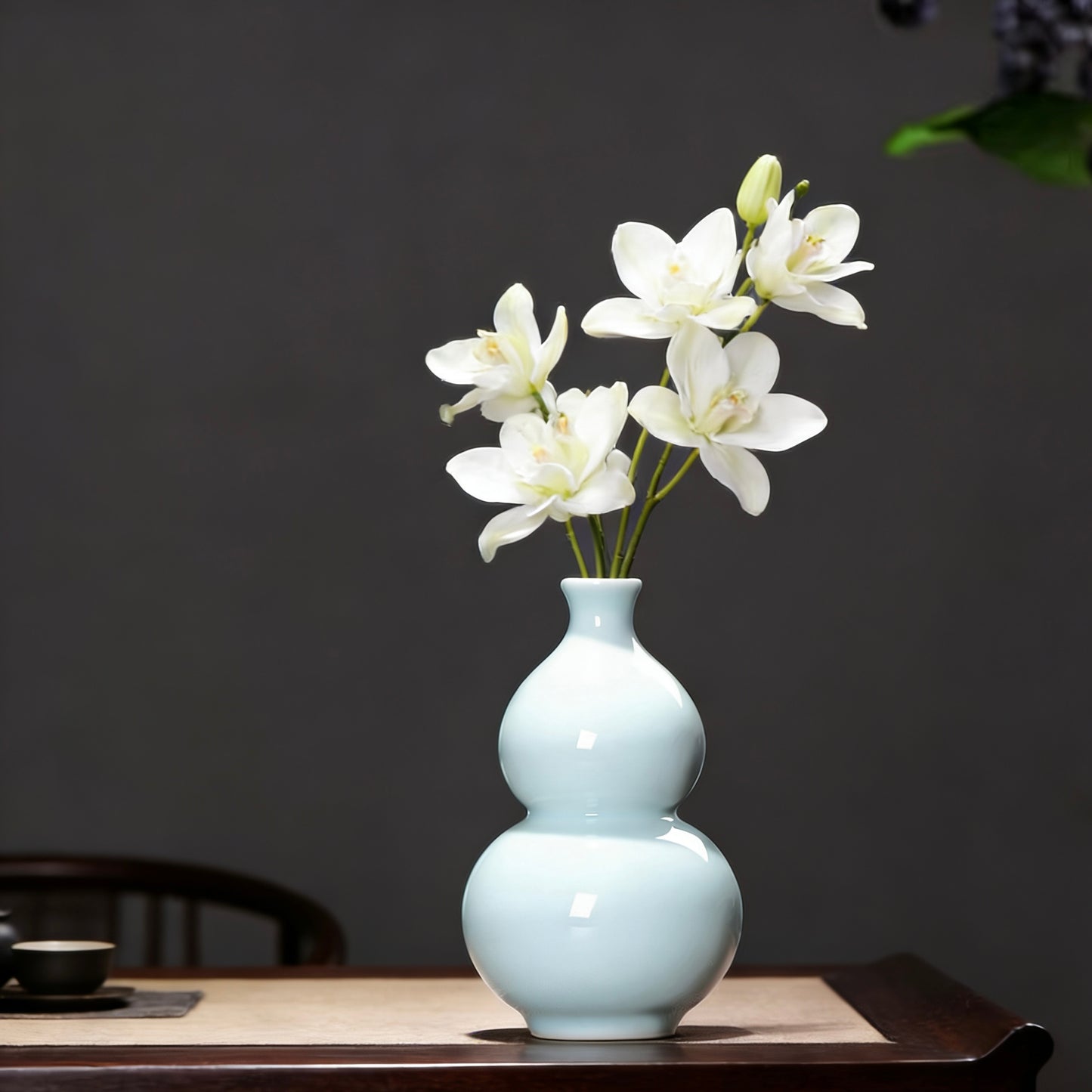 Longquan Celadon Gourd Vase｜Chinese Style Home Decor