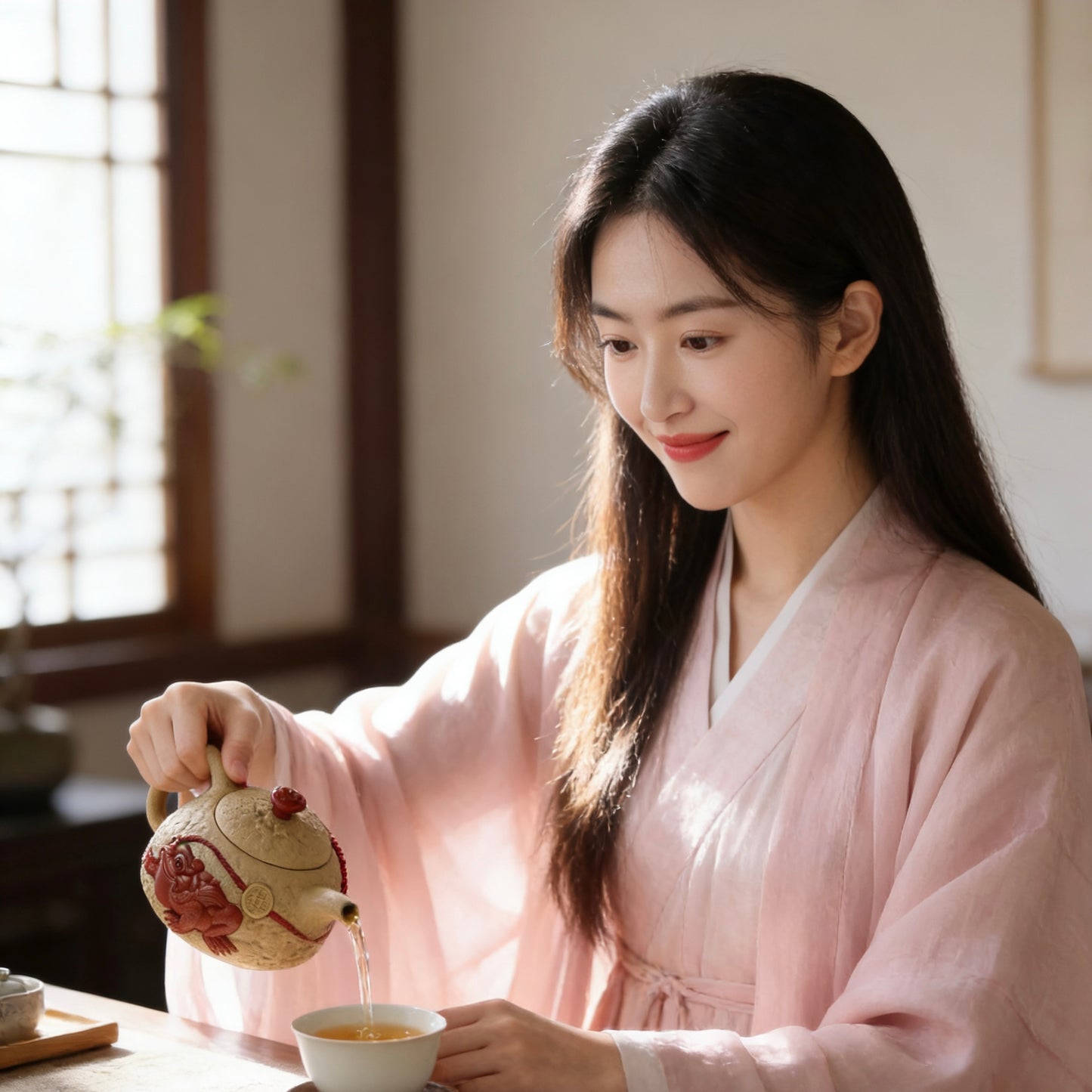 Handmade Yixing zisha teapot with Jin Chan (money toad) for wealth & good luck. Made from aged duan clay. Perfect for tea drinking, collection & gift.