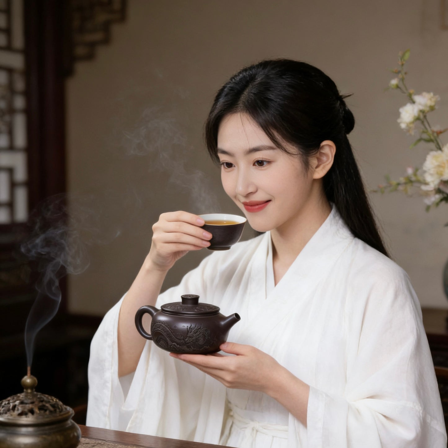 Authentic Yixing Zisha Teapot: Tiger Roar & Dragon Chant Fu Yun Bian Gu Teapot