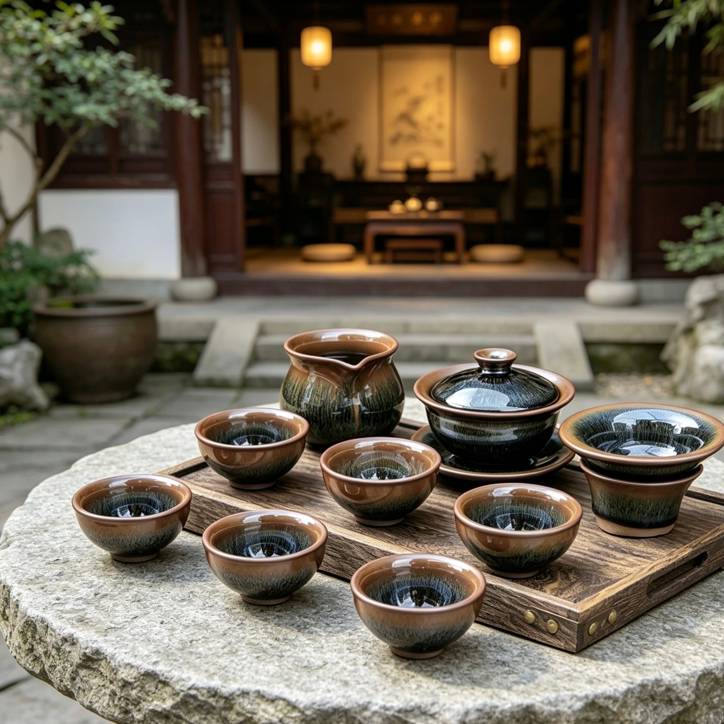 Jianzhan Tuhao (Hare fur) Kung Fu Teaset-Master Handmade Teaset for Professional Tea Drinkers