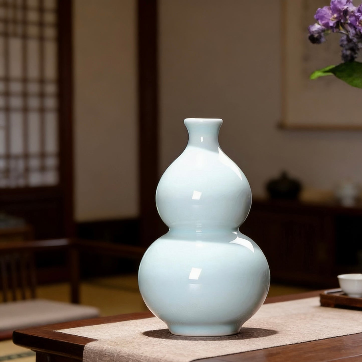 Longquan Celadon Gourd Vase｜Chinese Style Home Decor