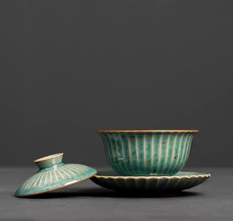 Yao Bian Jun Kiln Green Jade Color Gaiwan—Each one is unique