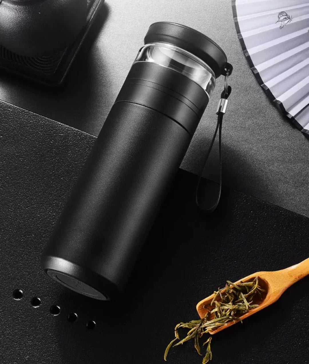 Fashion Style Insulated Tea Cup with Tea-Water Separation - Ceramic Liner, SUS 316 Stainless Steel—Easy to make tea and drink tea at anytime and anyplaces